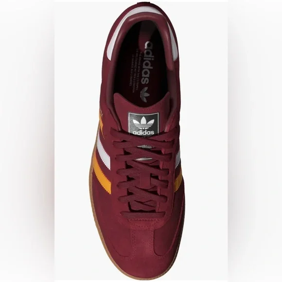 NWT Adidas Samba OG Sneakers Collegiate Burgundy Crew Yellow Men 9/Women 10 - Picture 3 of 14